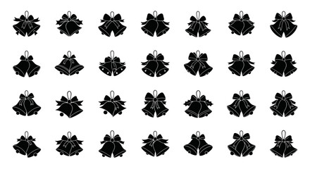 Collection of black holly berry christmas decorations on white background © Pabitra