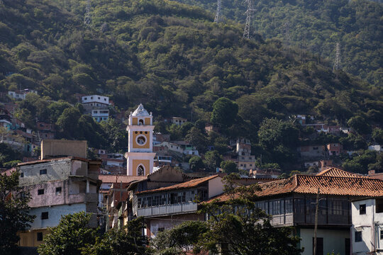 Colonial church in the Historic Center of La Guaira, Venezuela, facing the Caribbean Sea