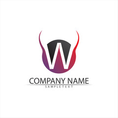 Fototapeta premium W Letter Logo Template