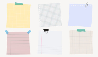 Colorful sticky notes collection vector