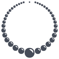 Obraz premium Pearl Necklace Simple Vector Illustration Isolated Jewelry Fashion Accessory Decoration Elegant Classic Round Beads