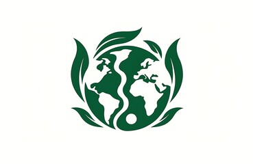 Fototapeta premium A green earth design composed of leaves symbolizing environmental conservation