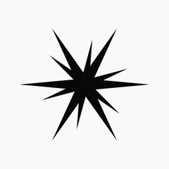 Obraz premium Abstract black starburst design element vector