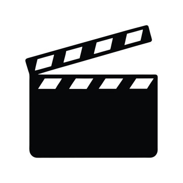 Black and white minimalist film slate used for movie and tv production