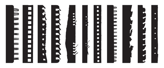 Obraz premium Torn paper edge vector set