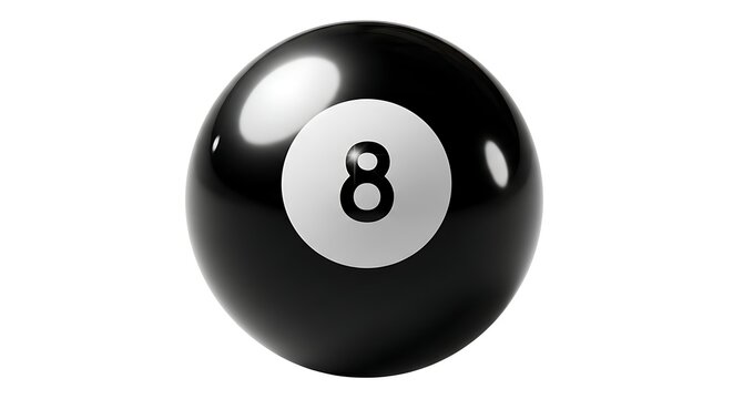 black billiard ball number eight