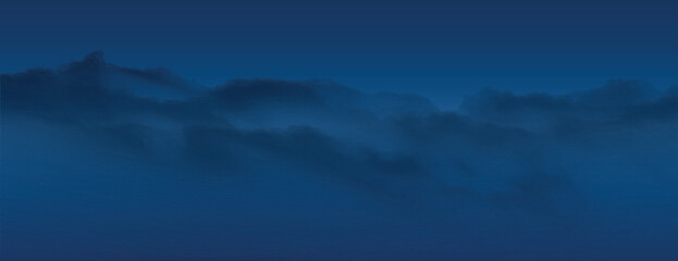 Obraz premium Misty mountains under moonlight vector