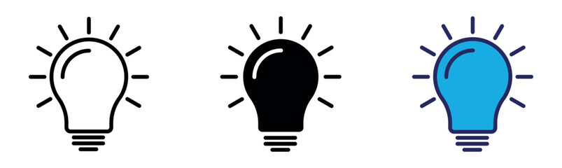 Light bulb icon set. © Sohail M