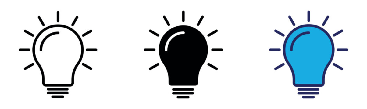 Light bulb icon set.