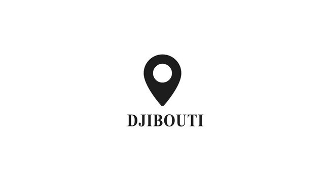 Location Map Pin Djibouti Black and White location marker pin djibouti map