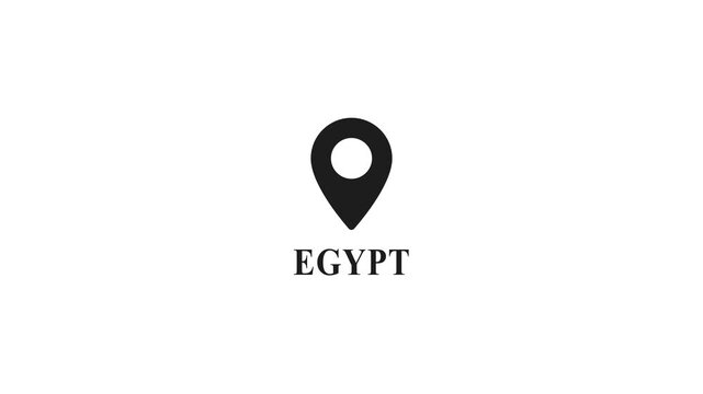 Map Pin Location Egypt Black and White map marker pin location symbol