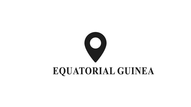 Equatorial Guinea Map Marker Location pin geographic location country marker Africa