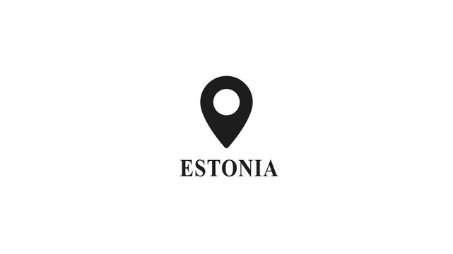 Estonia Map Pin Location Black and White Minimalist location minimalist black and white geography travel