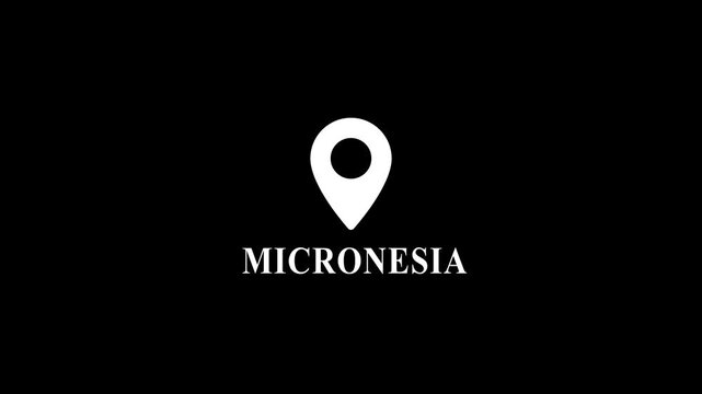 Micronesia Map Pin Location geography travel tourism