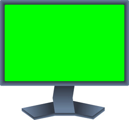 lcd monitor isolated on white