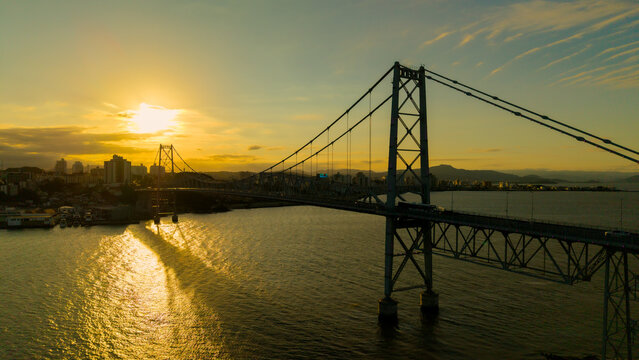 Florian&oacute;polis, Santa Catarina, Brasil. Vista a&eacute;rea da cidade de Florian&oacute;polis. 