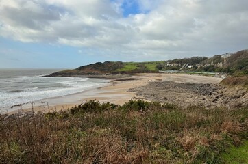 Langland Bay near Swansea, South Wales, U.K.