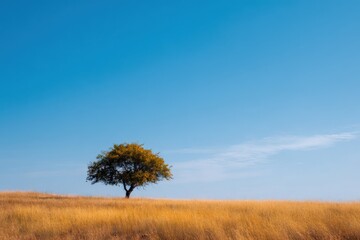 Fototapeta premium Sunrise over a lush meadow with willow trees and a slow river bathing in soft morning light and long grasses at dawn