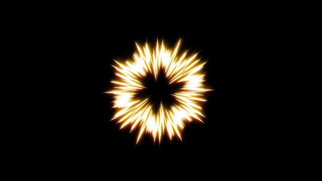Flame stylized shockwave animation with explosion effect and diffusion wave on transparent background, glowing shockwave particles overlay with alpha channel for cinematic VFX video projects, 4K