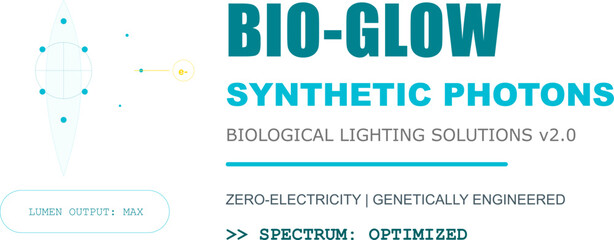 Obraz premium Bio-Glow: Innovative Synthetic Photons for Sustainable Biological Lighting Solutions and Energy Efficient Future Technology.