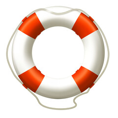 life buoy on white background