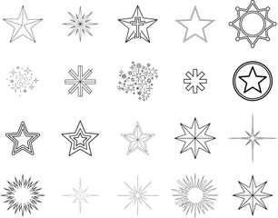 set of vector snowflakes