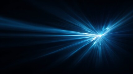 Obraz premium Abstract blue light burst with motion trails