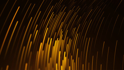 Obraz premium Magic Golden Lines Dance In Fluid Patterns. Ideal For Luxury Brands Seeking Eye-Catching Visual Elements.