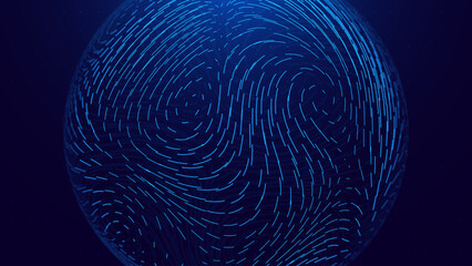 Abstract Earth’s Magnetic Field Swirling Globe With Dynamic Data Flow Showing Geophysical Energy Patterns For Climate Science And Space Technology Research. Vector Illustration.