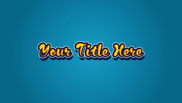 Funny colorful cartoon title