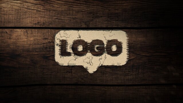 Dark Wood Splinter Textured Icon Splinter Logo Reveal