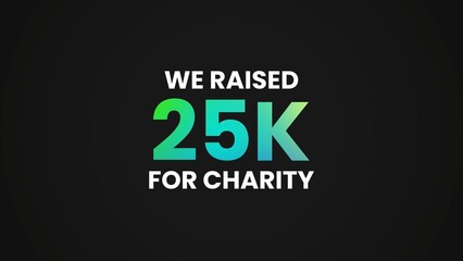 Clean Professional Charity Raise Value Number Increase Kinetic Title