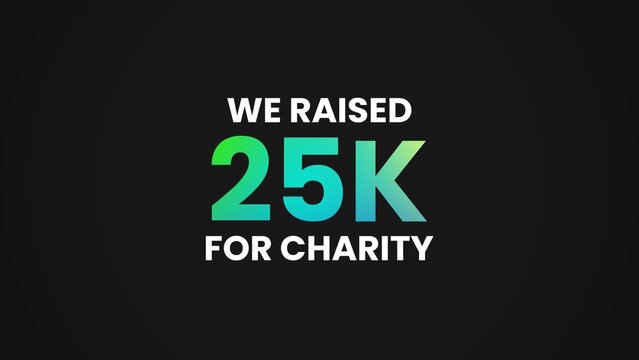 Clean Professional Charity Raise Value Number Increase Kinetic Title