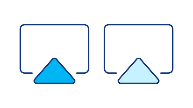 Airplay Screen Casting Streaming Symbol For Wireless Media Display And Device Connection Color Icon