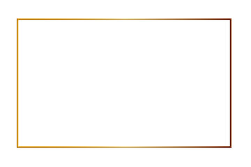 Obraz premium Luxury Golden Rectangular Frame Border Isolated on White Background