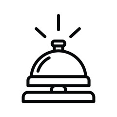 Obraz premium Reception Bell Icon - Service and Assistance Symbol