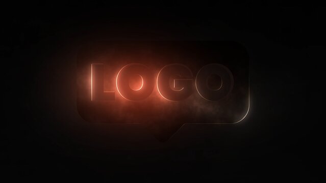 Dark Glowing Outline 3D Superhero Logo Reveal