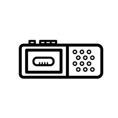 Obraz premium Voice recorder line vector icon