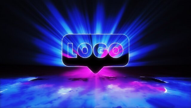 Dark Grungy Neon Underground Glow Light Logo Reveal