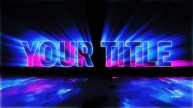 Dark Grungy Neon Underground Title Intro