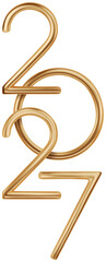 New Year Gold Numbers 2027