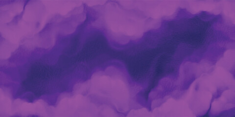 Purple powder clouds texture. Abstract effect of color mist or smog with glitter particles. Vector realistic illustration of violet steam, magic dust splash with sparkles on black background © Ar_des