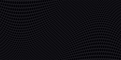 Grill mesh pattern with metal texture for speaker and micro hole background or seamless net by black grid and circle grate steel screen. © Qiana