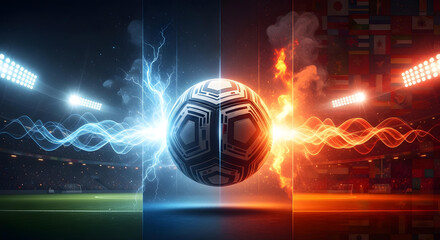 World Cup 2026 football explosion sports concept