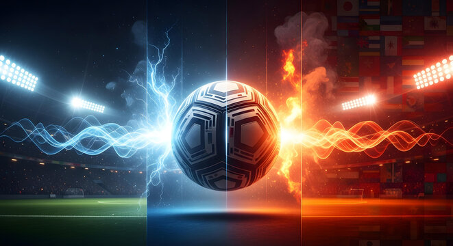 World Cup 2026 football explosion sports concept