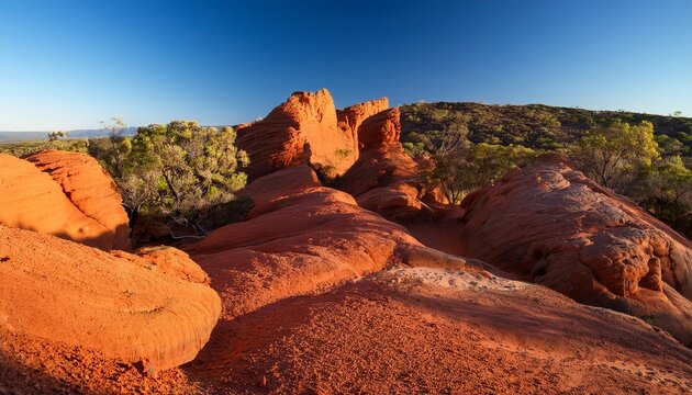 Reddish Rock Formations In Aramu Muru