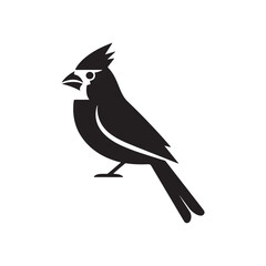 Obraz premium Minimalist Black Bird Silhouette Vector Illustration