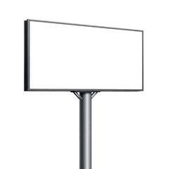 Modern rectangular billboard mounted on a single pole structure
