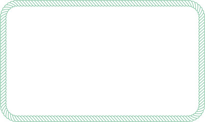 Green rectangular rope frame border line art vector design © MDSakib