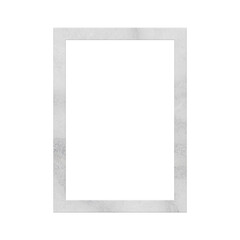 Fototapeta premium Light grey marble frame isolated. Blank stone border mockup.